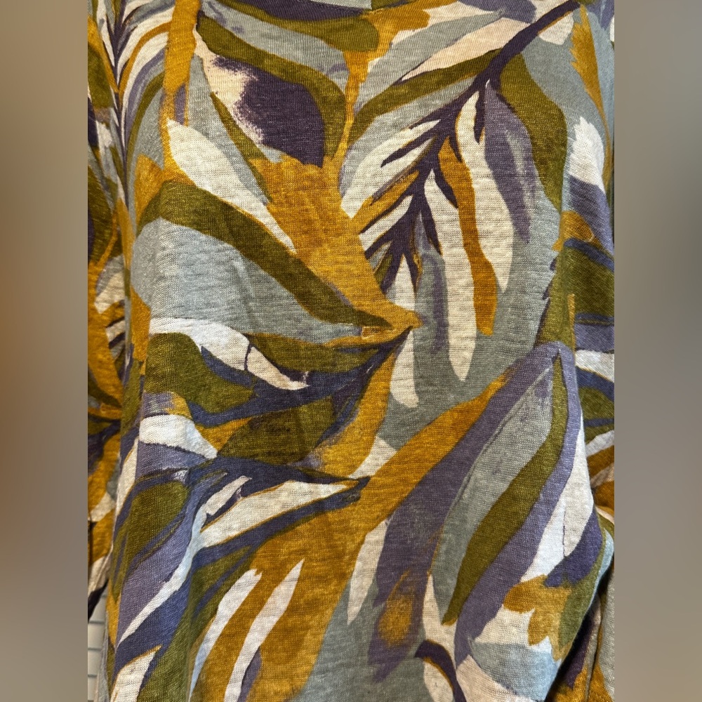 Rachel Zoe Tropical Linen Tunic Top 3/4 Sleeve Women’s 1X - Picture 3 of 4